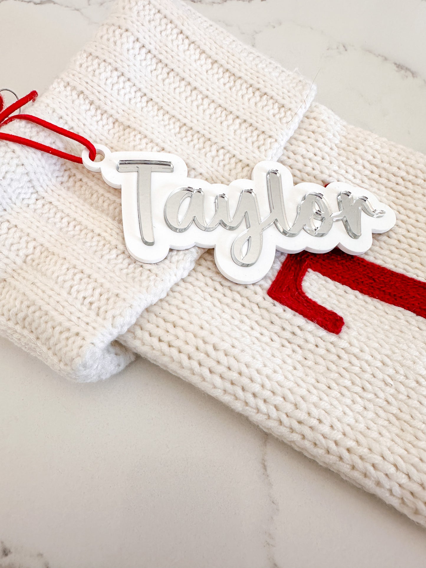 Christmas stocking name tags