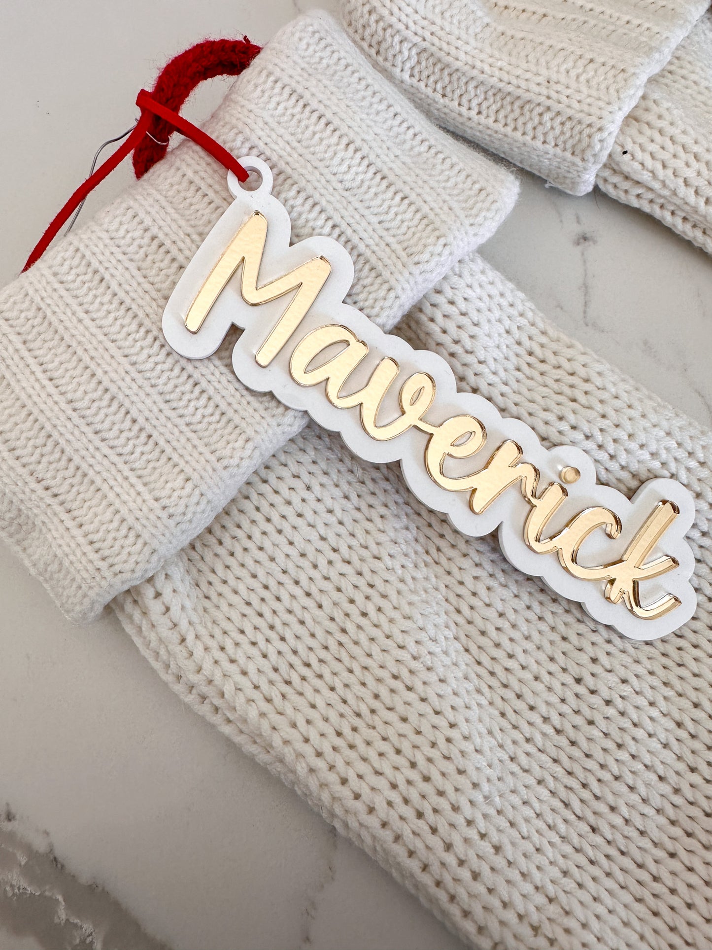 Christmas stocking name tags