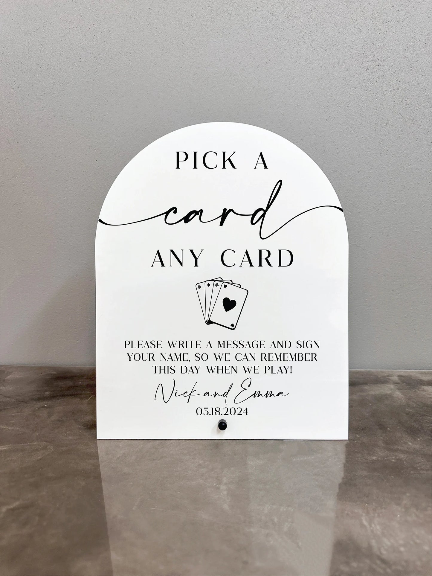 Pick A Card Sign