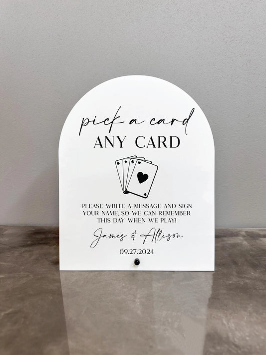 Pick A Card Sign