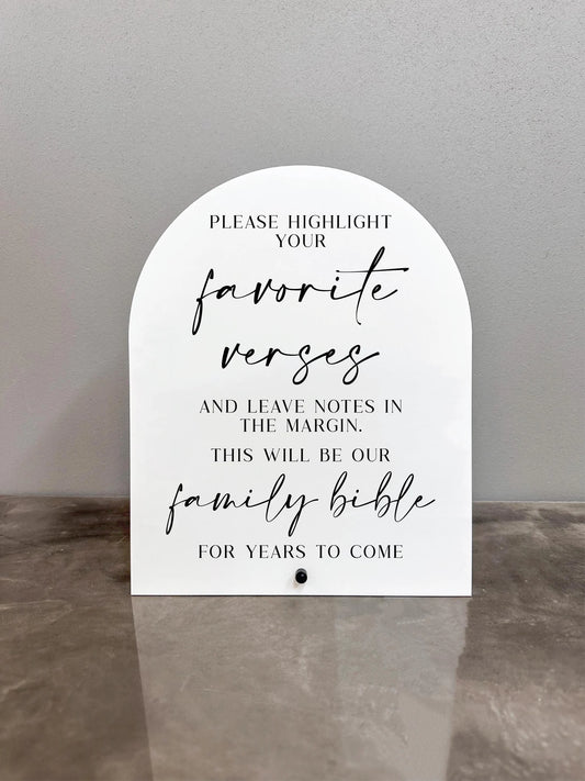 Bible Guestbook Sign