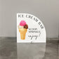 Ice Cream Bar Sign