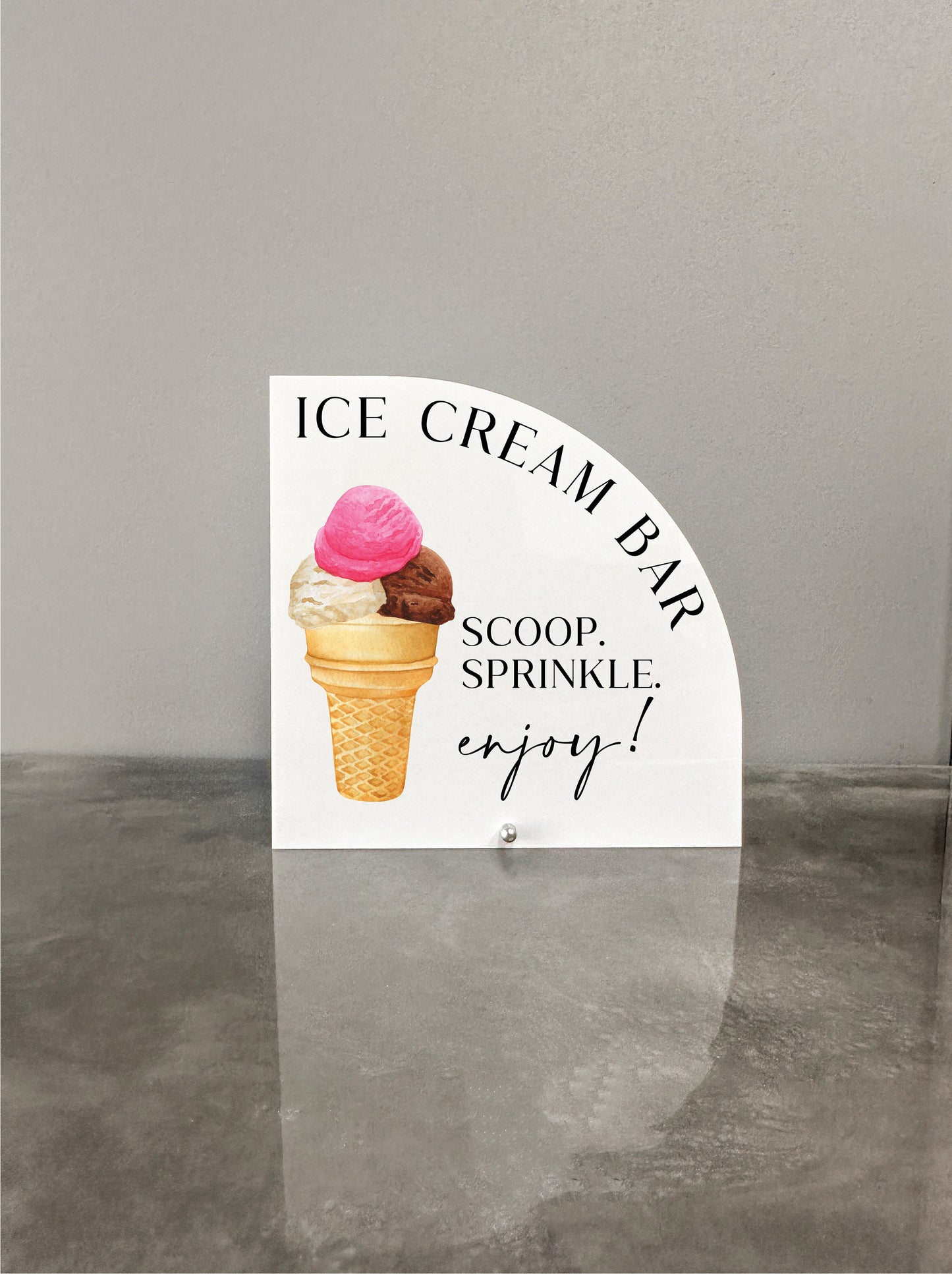 Ice Cream Bar Sign