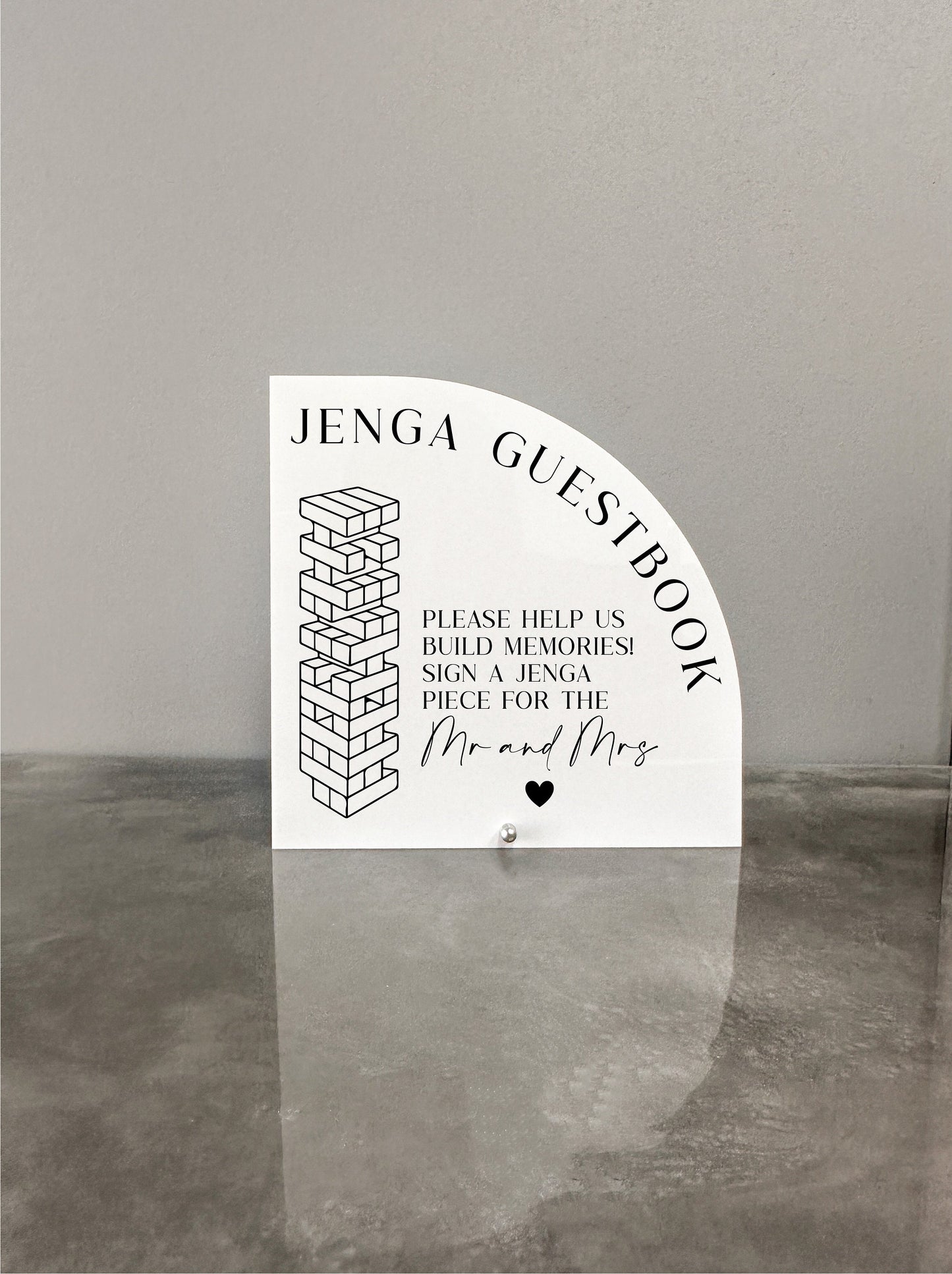 Jenga Guestbook Sign