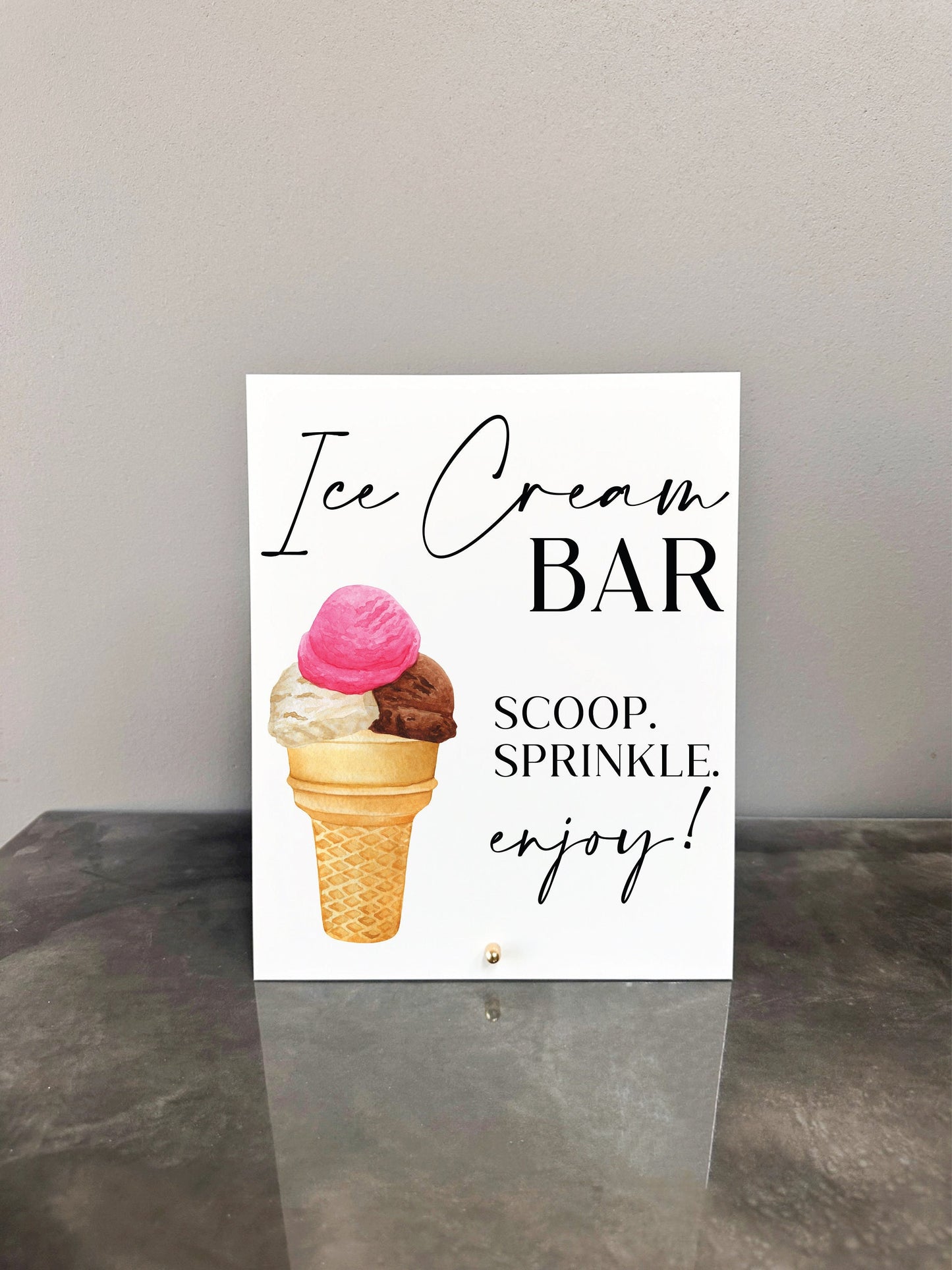 Ice Cream Bar Sign