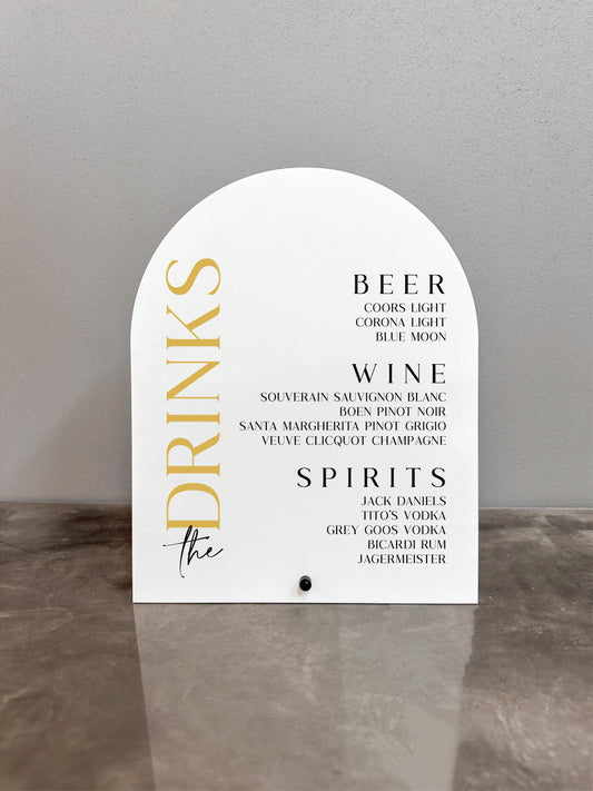 The Drinks Bar Sign