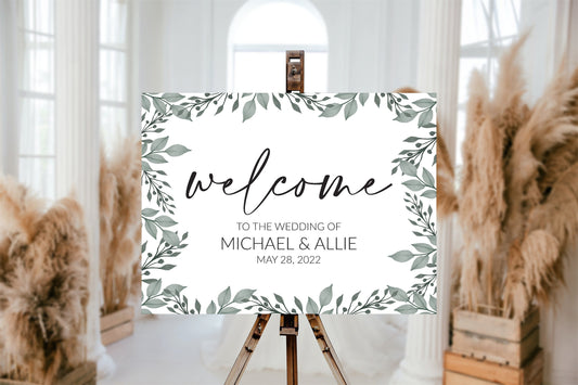 Floral Welcome Sign