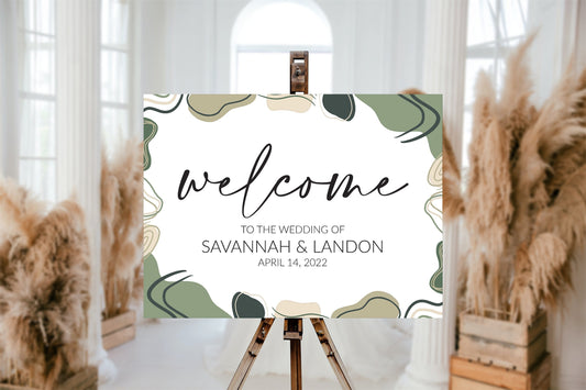 Abstract Welcome Sign