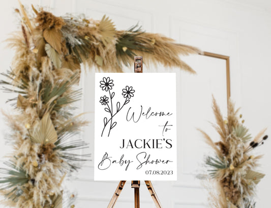 Acrylic Baby Shower Welcome Sign