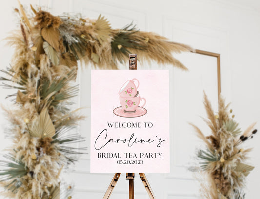 Bridal Tea Party Acrylic Welcome Sign