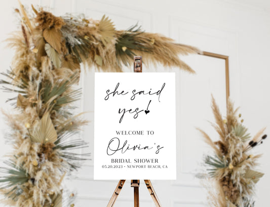 Bridal Shower Acrylic Welcome Sign