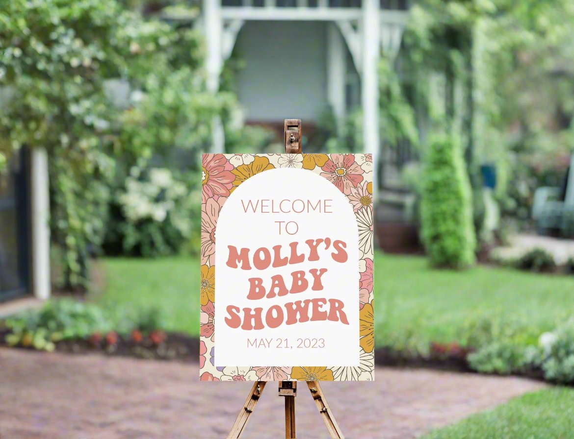 Acrylic Baby Shower Welcome Sign