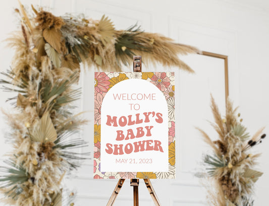 Acrylic Baby Shower Welcome Sign