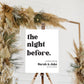 The Night Before Acrylic Sign