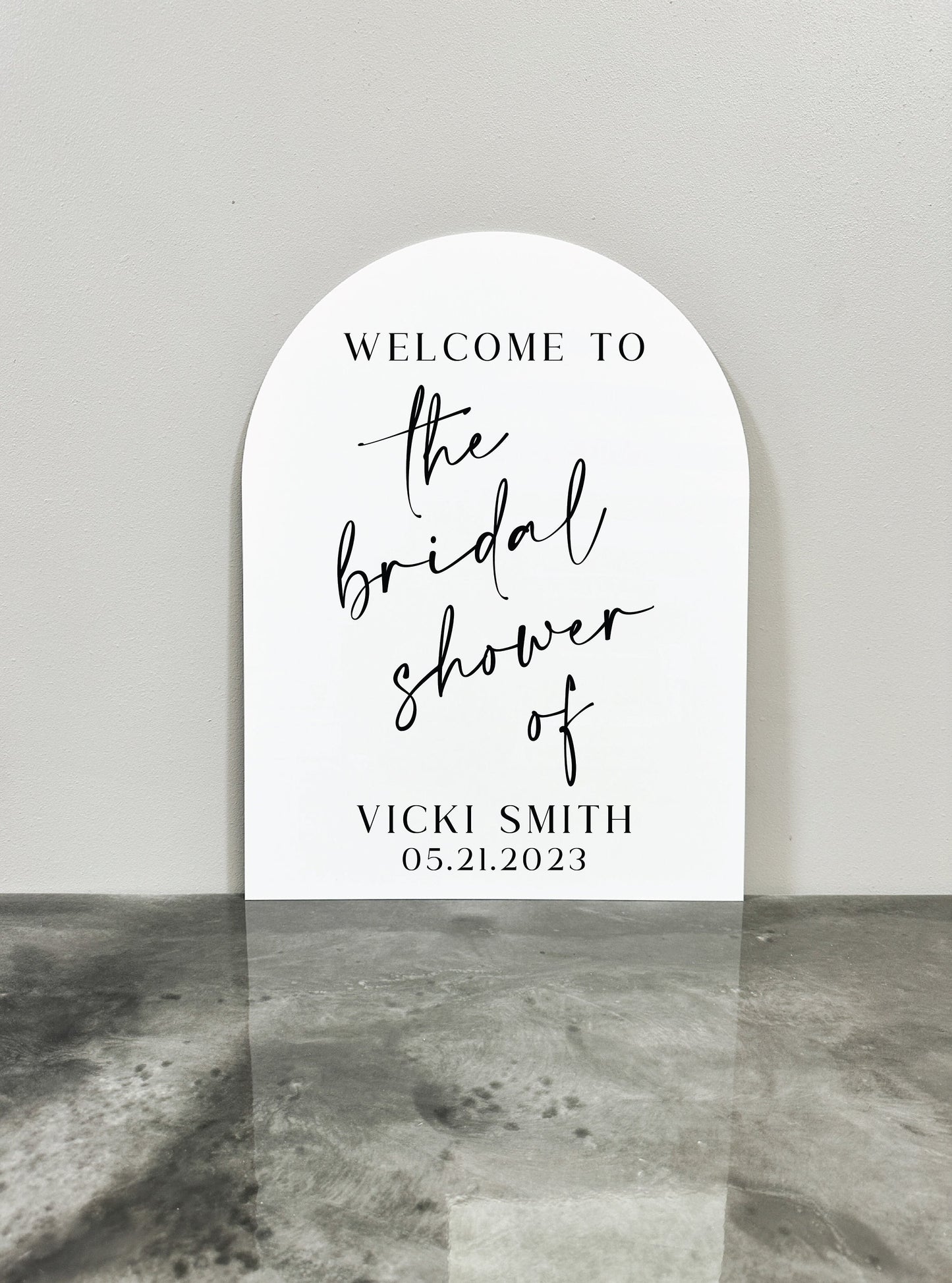 Bridal Shower Acrylic Welcome Sign