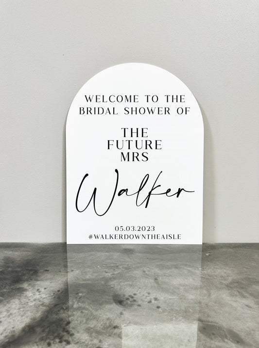 Acrylic Arch Welcome Sign