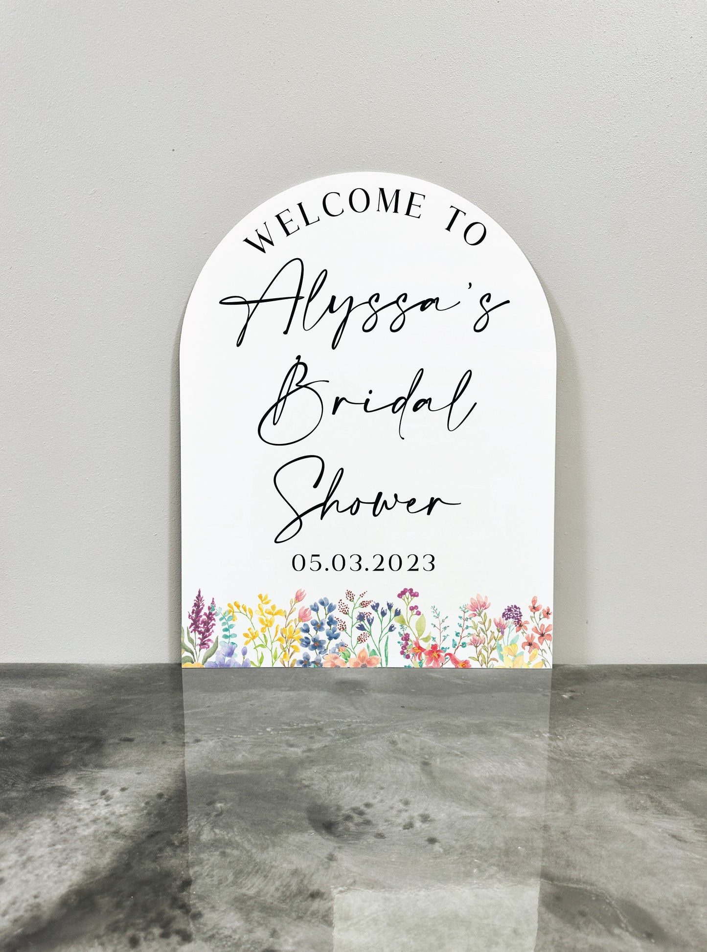 Acrylic Arch Welcome Sign