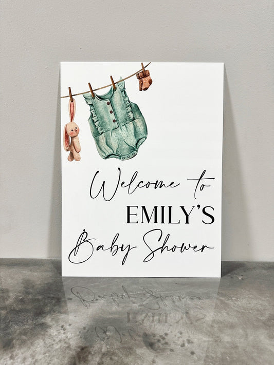 Acrylic Baby Shower Welcome Sign