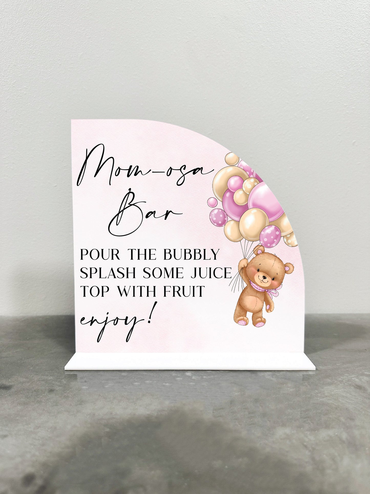 Bar Menu | Bear Mom-osa