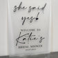 Bridal Shower Acrylic Welcome Sign