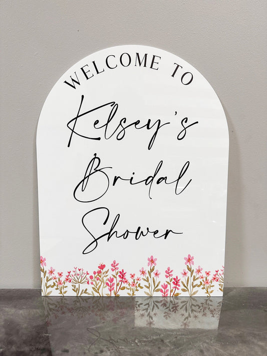 Acrylic Arch Welcome Sign