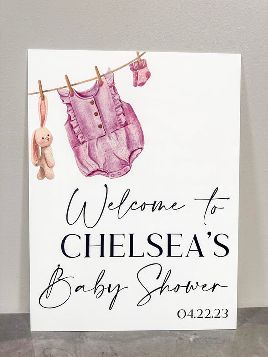 Acrylic Baby Shower Welcome Sign