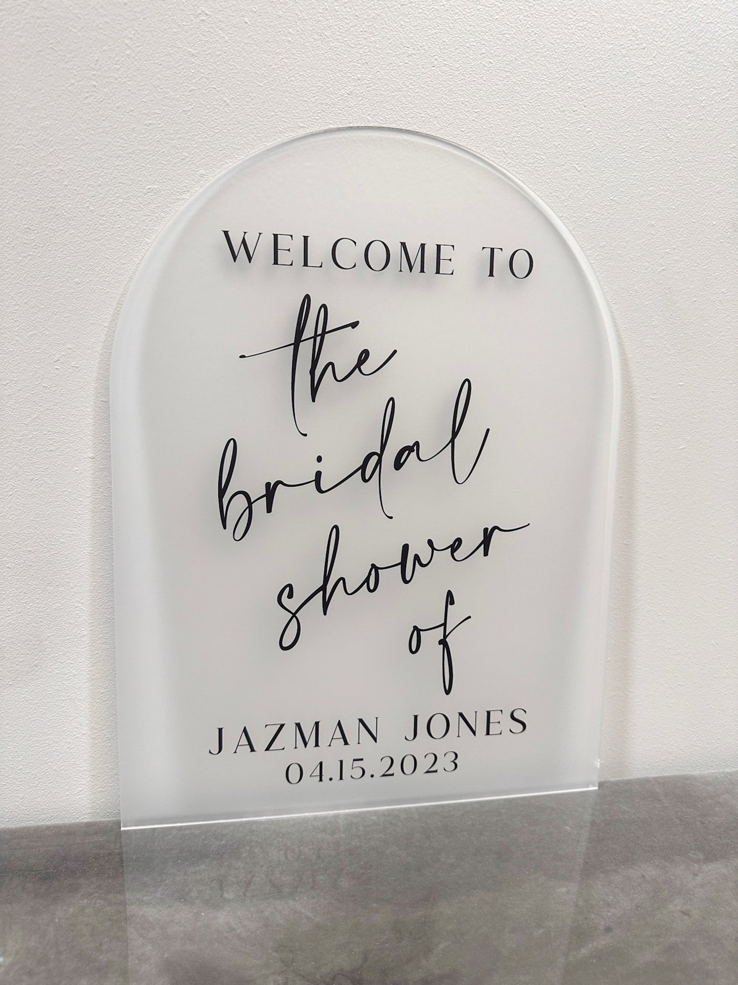 Bridal Shower Acrylic Welcome Sign