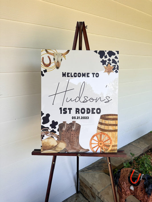 First Rodeo Acrylic Sign