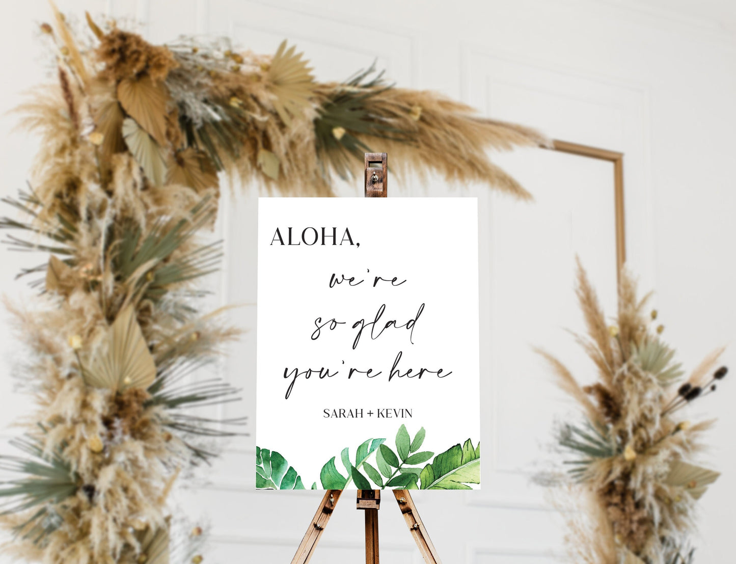 Aloha We're So Glad You're Here Acrylic Sign