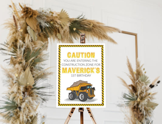 Construction Birthday Party Acrylic Sign