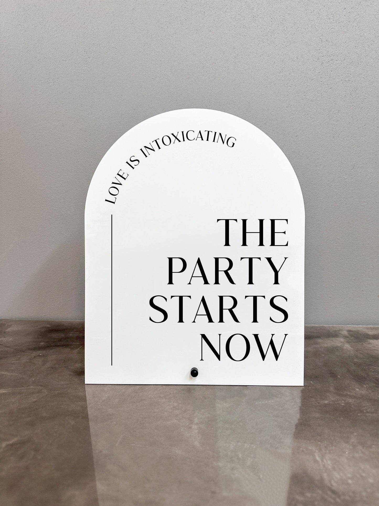 The Party Starts Now Sign