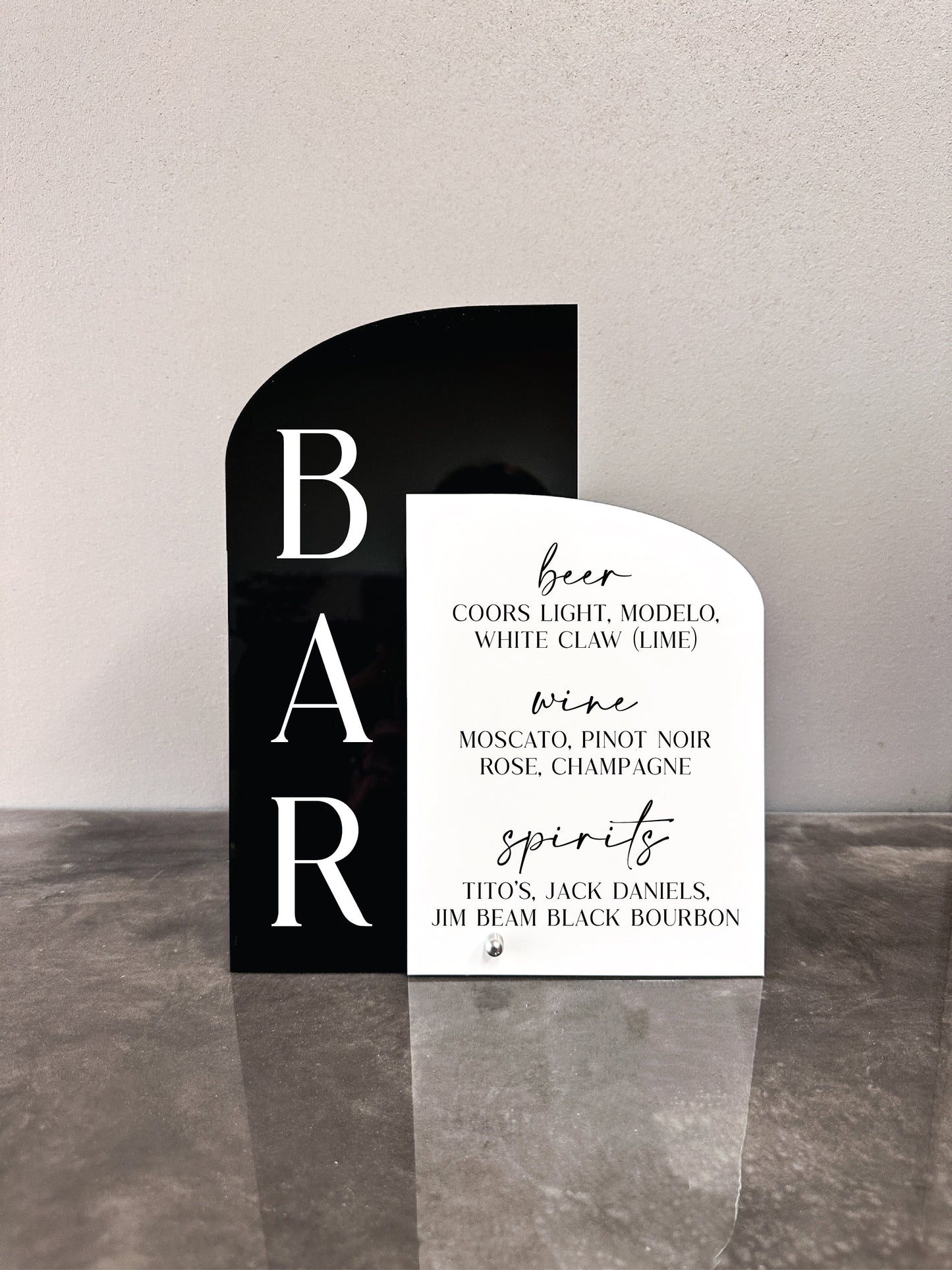 Bar Menu Sign