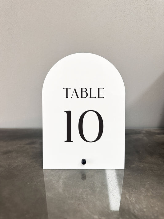 Arch Table Numbers