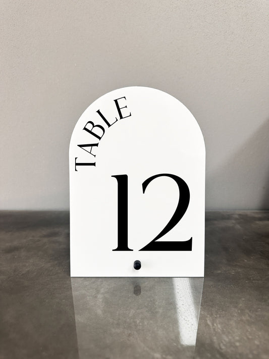 Arch Table Numbers