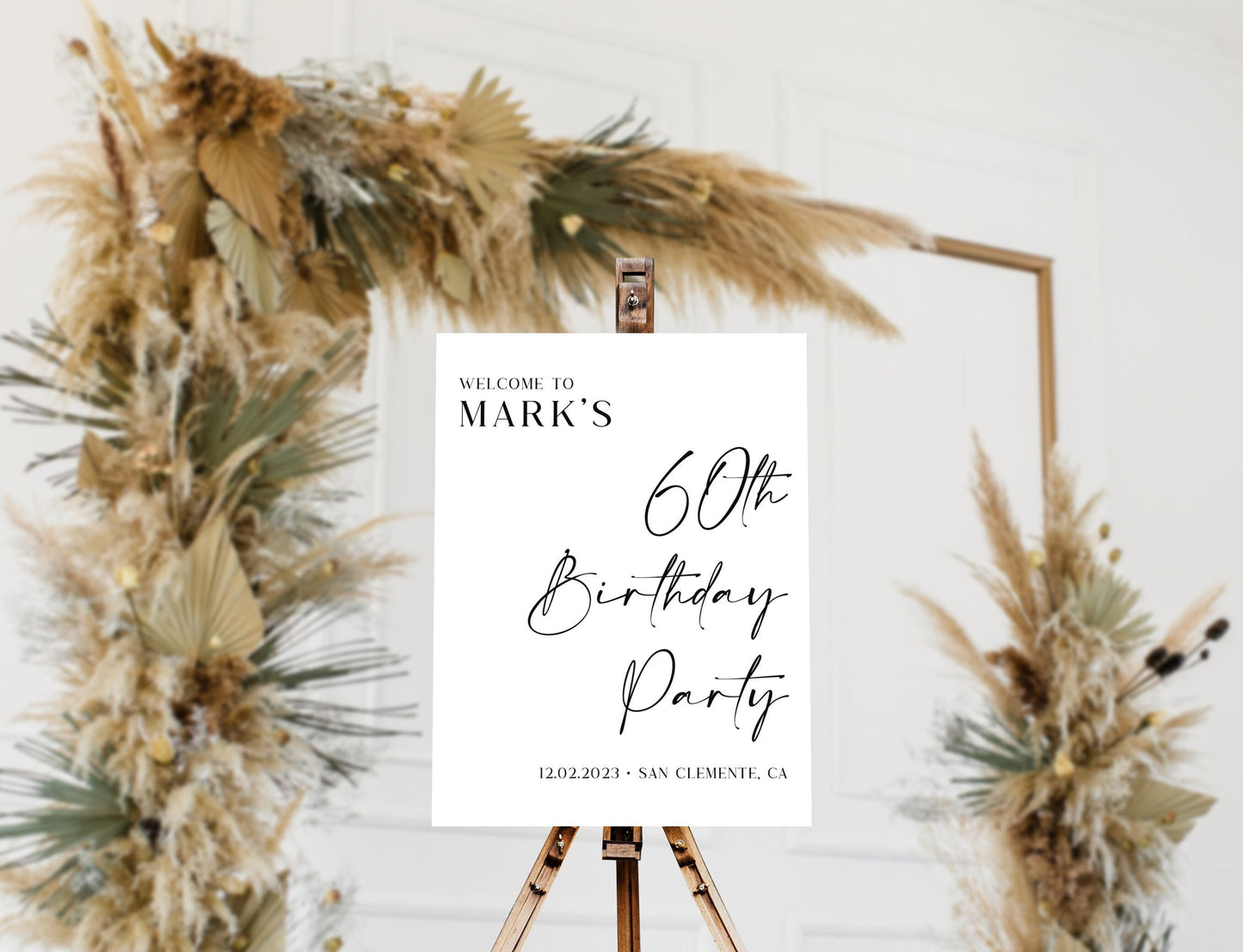 60th Birthday Party Acrylic Sign