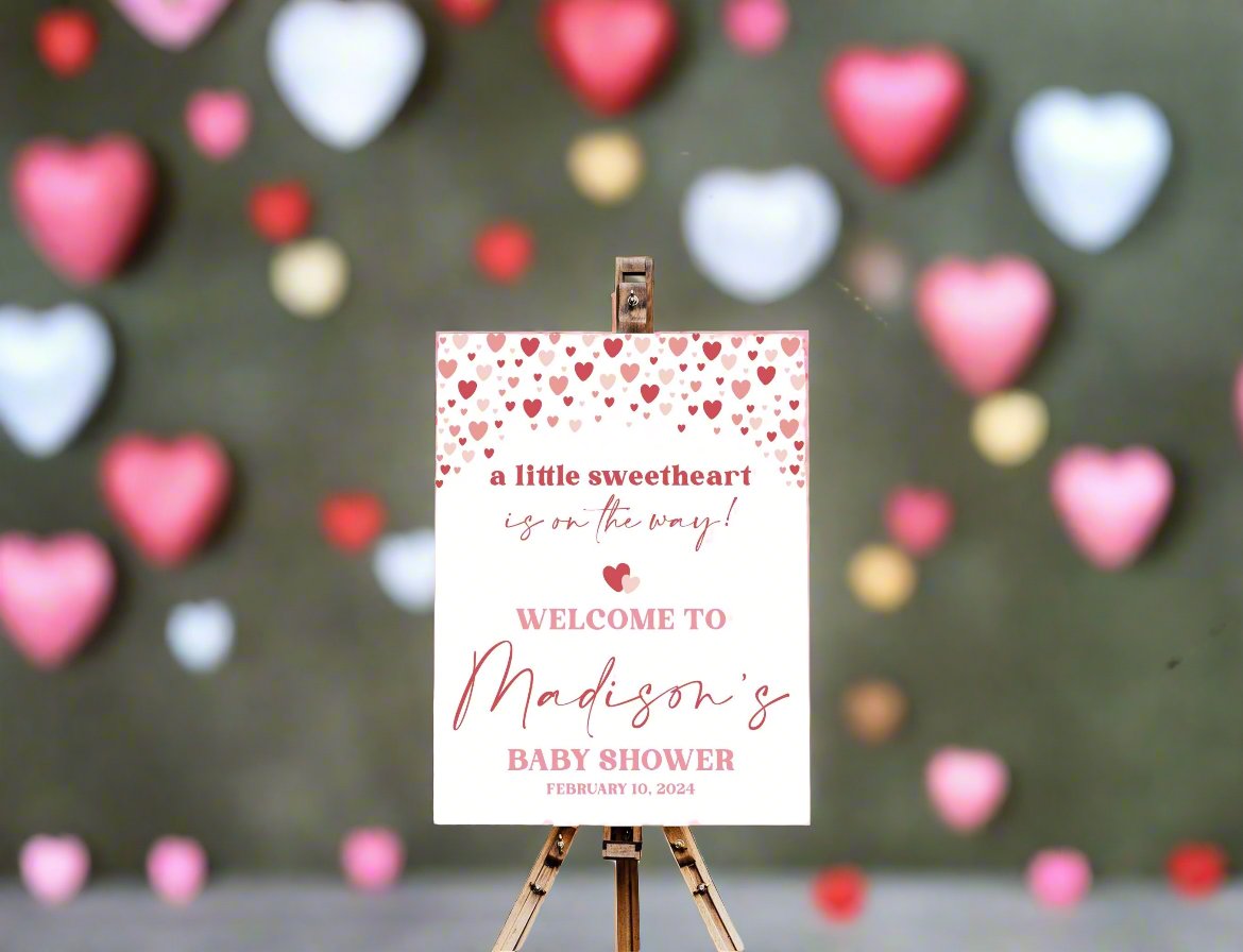 A Little Sweetheart Is On The Way Acrylic Sign