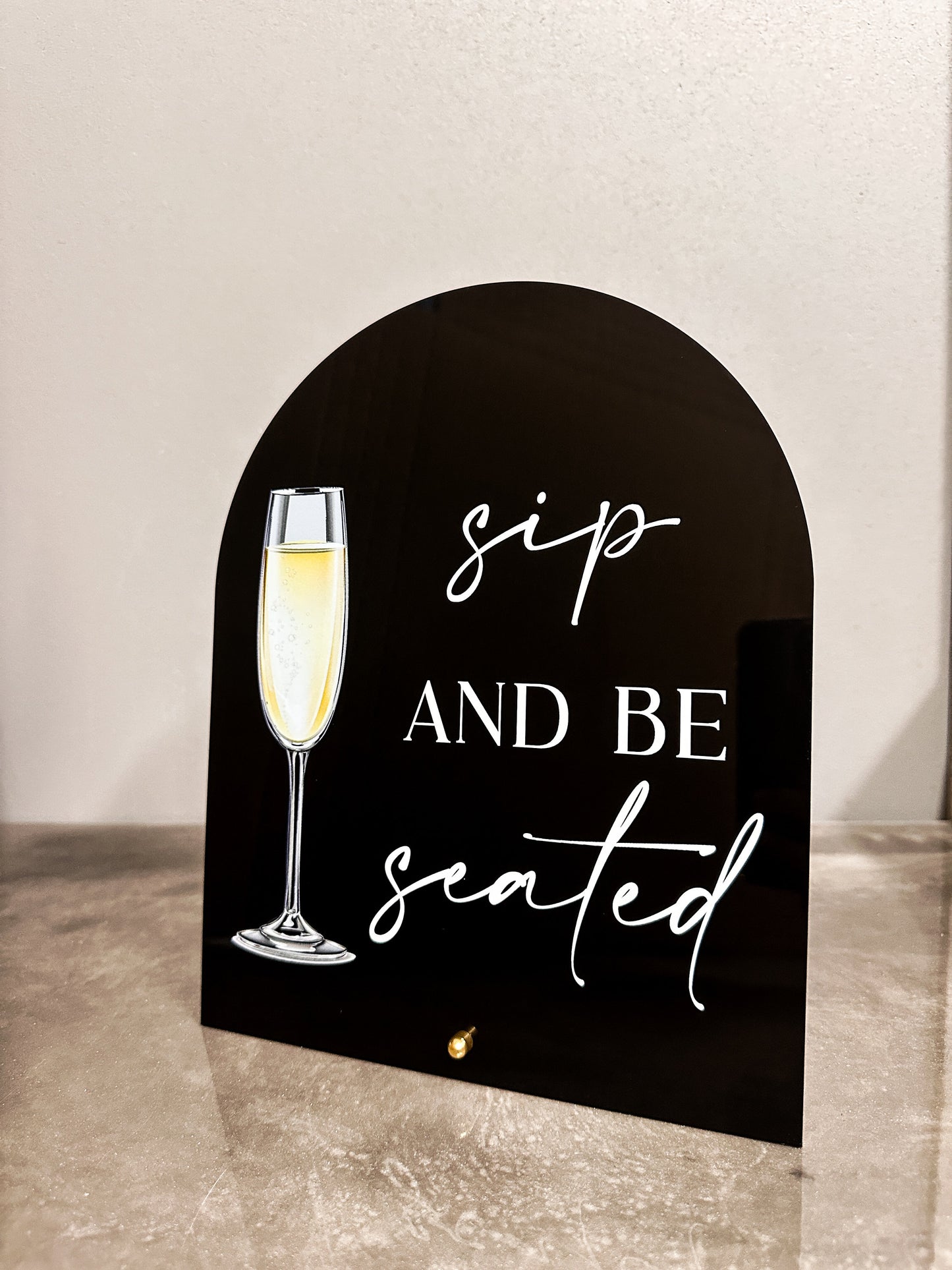 Sip And Be Seated Sign