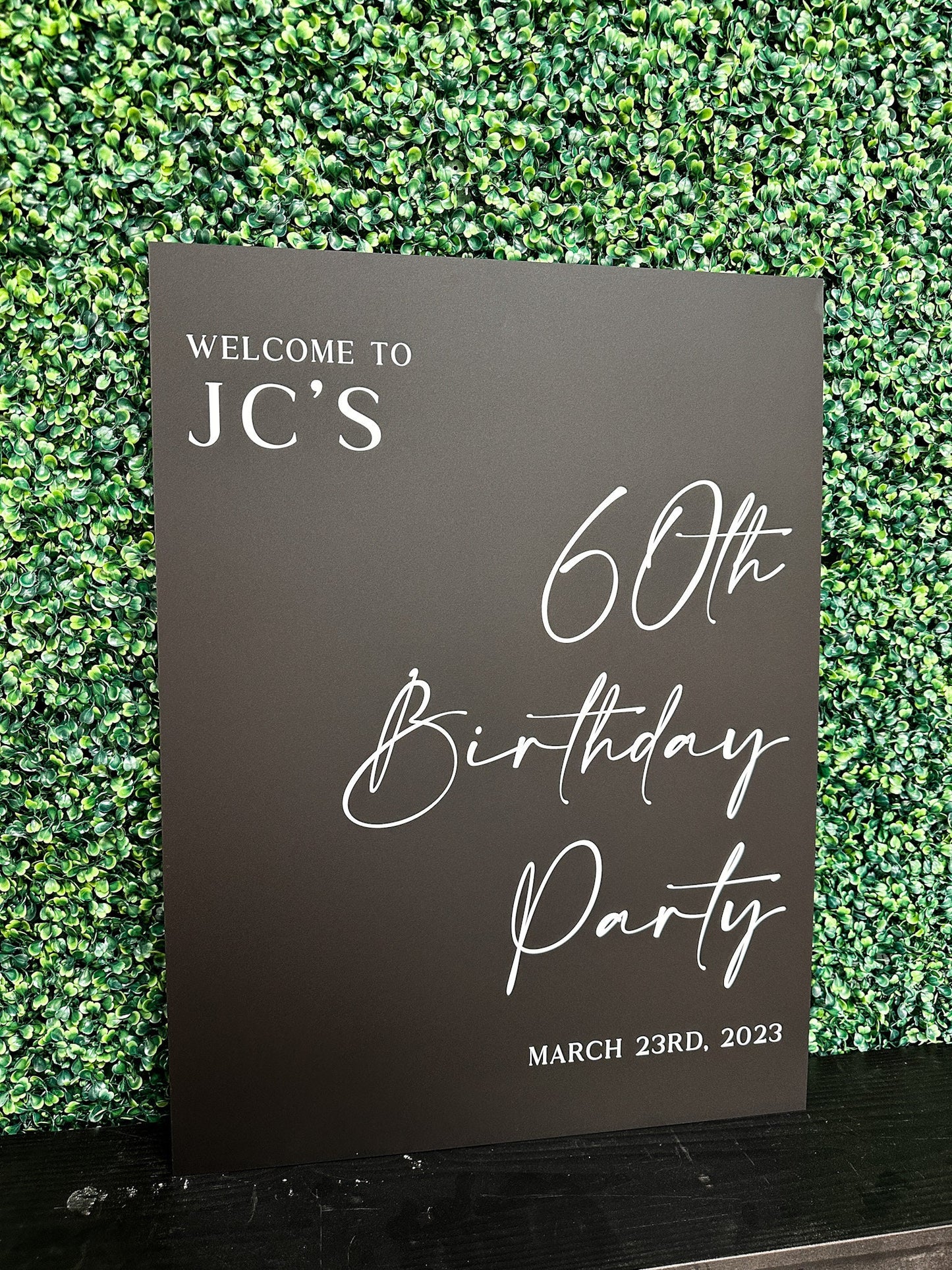 60th Birthday Party Acrylic Sign