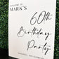 60th Birthday Party Acrylic Sign