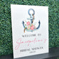 Nautical Bridal Shower Acrylic Welcome Sign