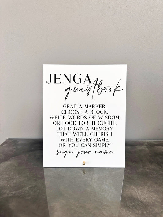 Jenga Guest Book