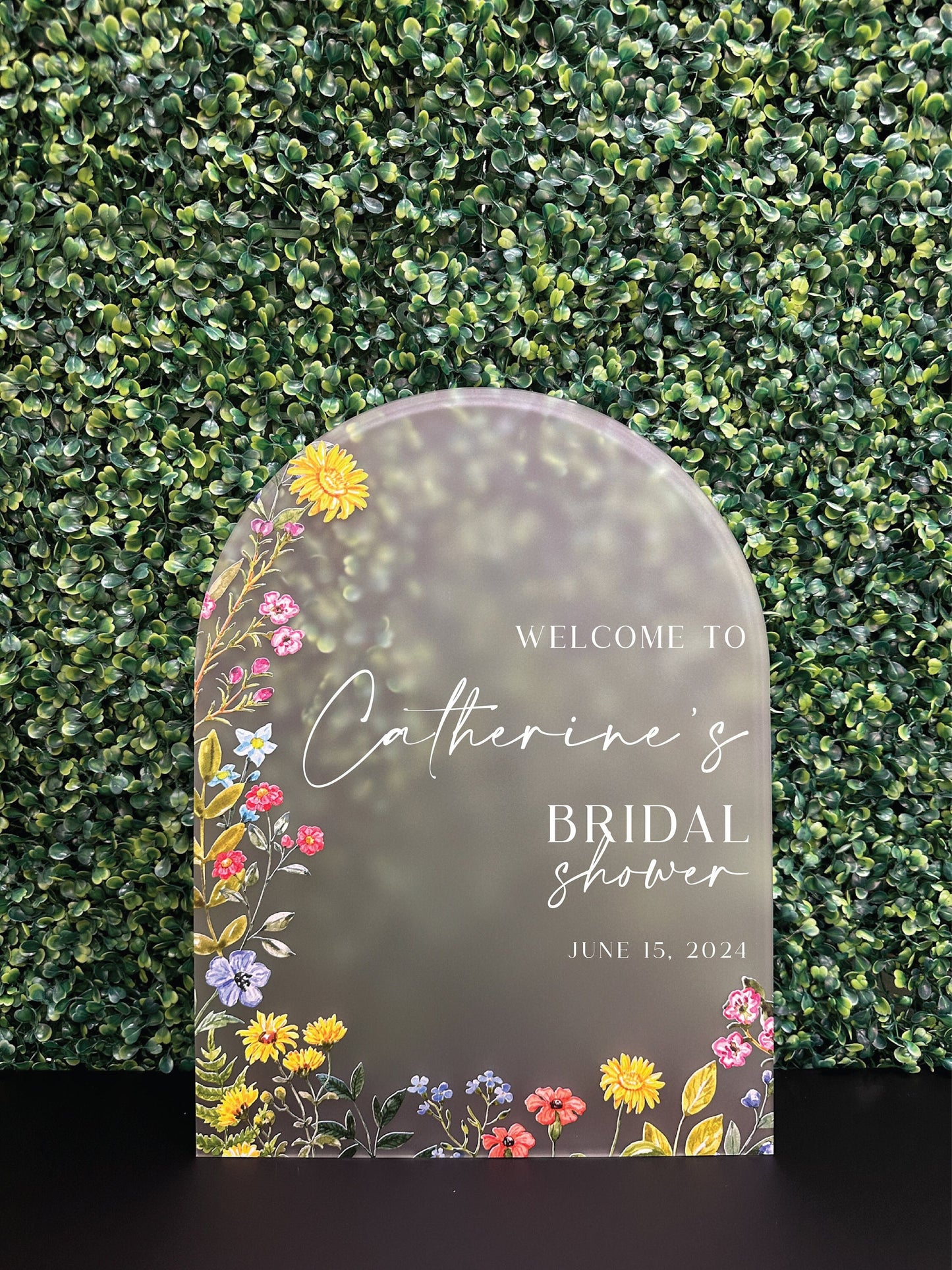 Wildflower Bridal Shower Acrylic Sign