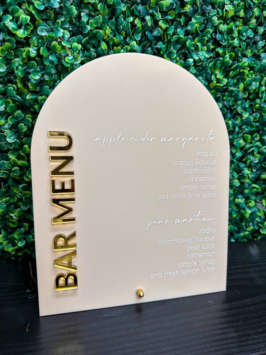 Bar Menu | 3D Arch